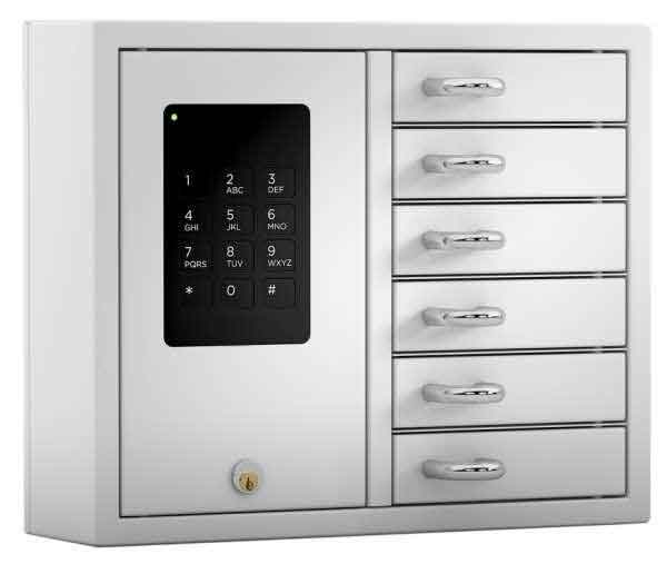 Key-Box-9006-S-Key-System Woman selects a key from a Key Box System